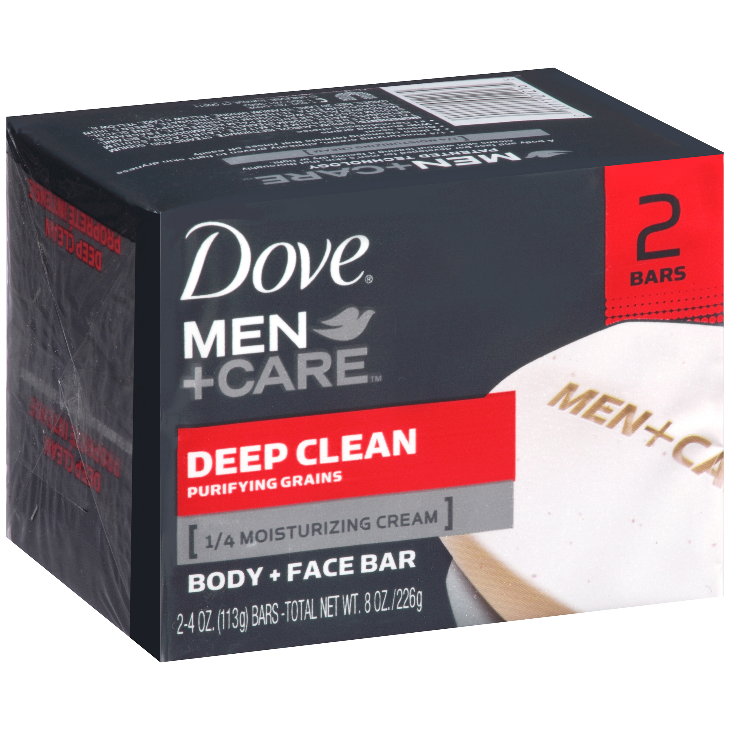 Dove Men+Care Deep Clean Soap 4 oz, 2 Bar La Comprita