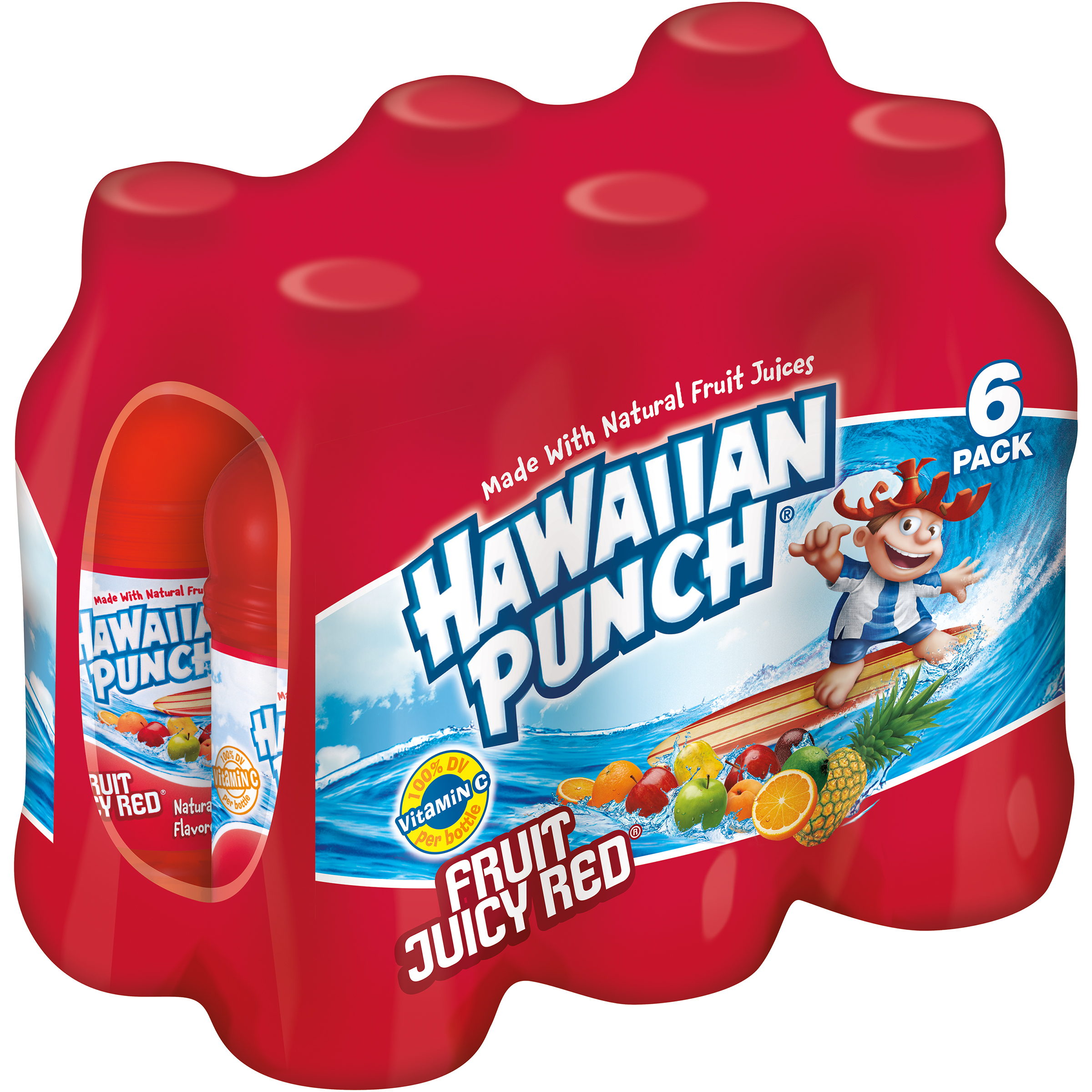 Hawaiian Punch Fruit Juicy Red 10 Fl Oz Bottles 6 Pack La Comprita 6036