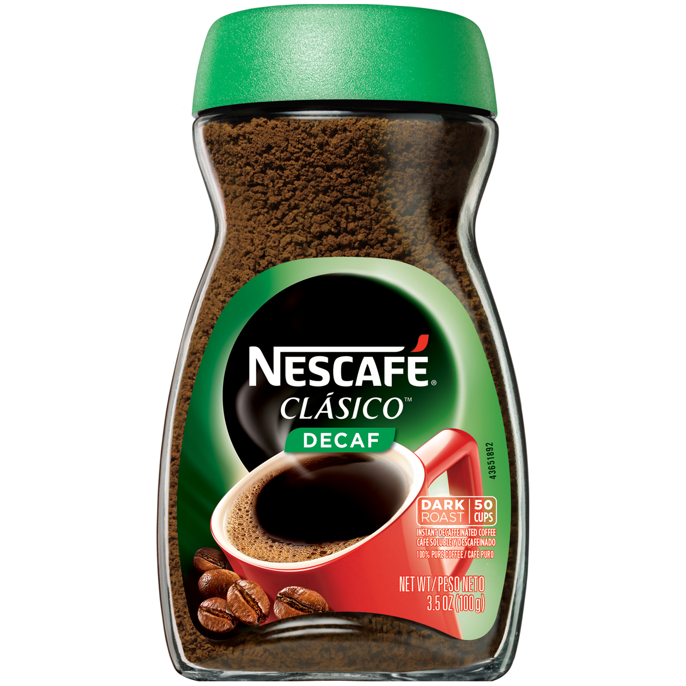 NESCAFE CLASICO Decaf Dark Roast Instant Coffee 3.5 oz