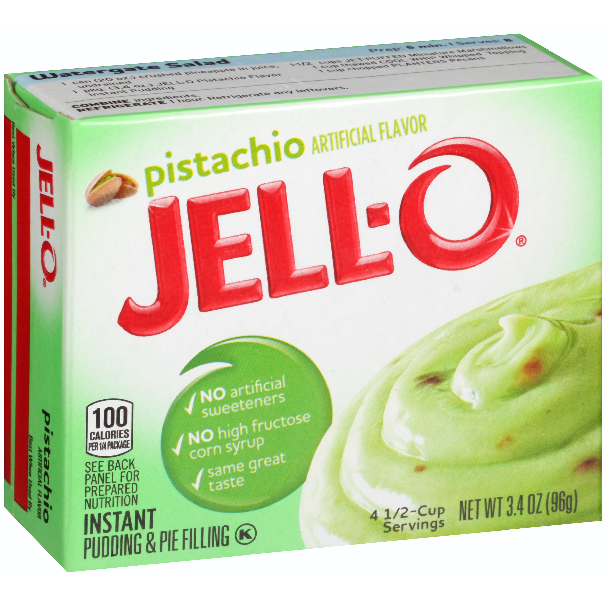 JellO Pistachio Instant Pudding & Pie Filling Mix 3.4 oz. Box La