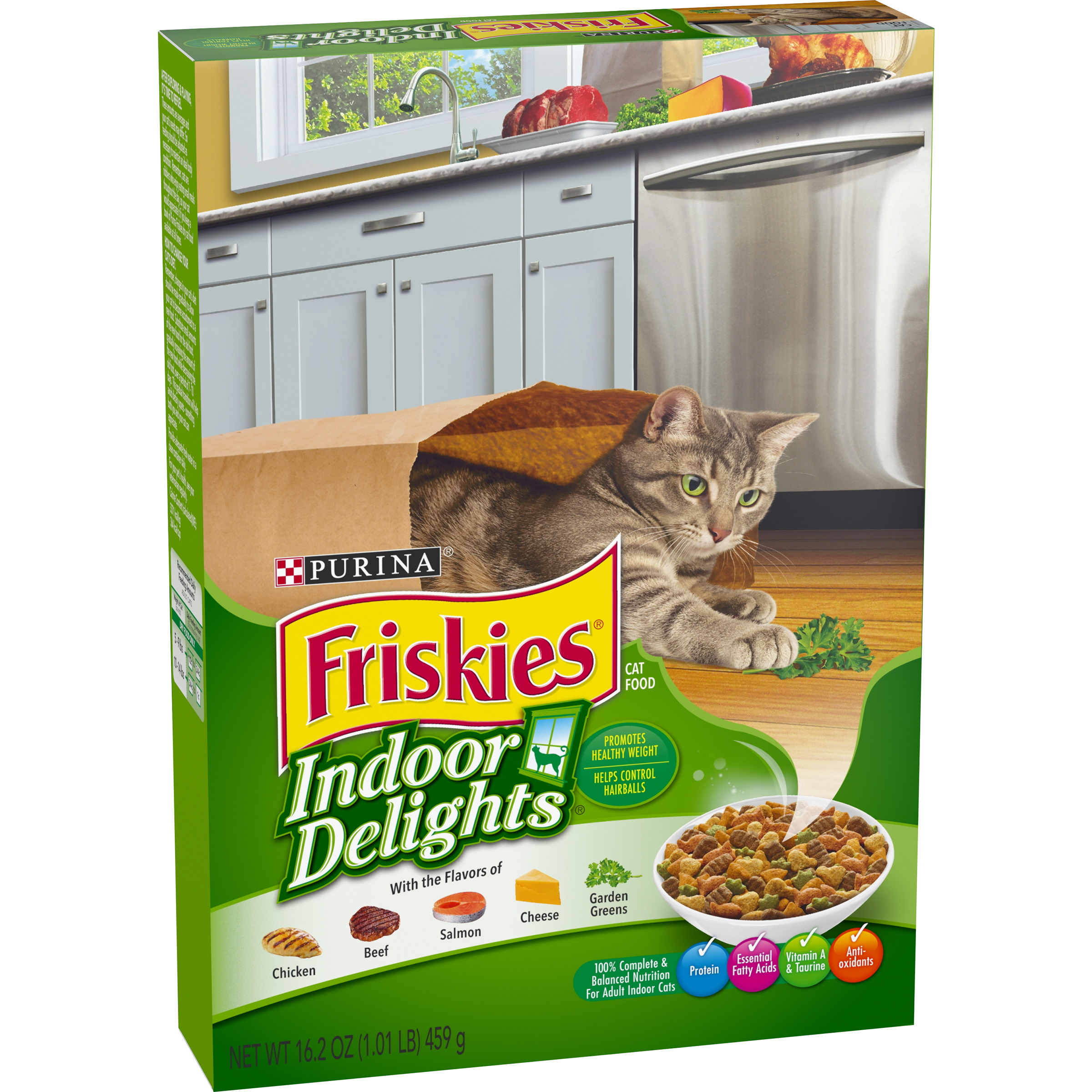 Purina Friskies Indoor Delights Cat Food 16.2 oz. Box La Comprita