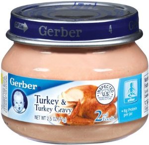 Gerber 2nd Foods Turkey & Turkey Gravy Baby Food, 2.5 oz. Jar | La Comprita