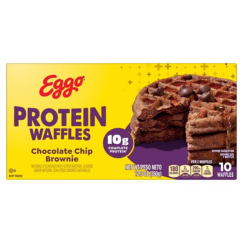 Eggo Protein Waffles Chocolate Chip Brownie 12.3 oz
