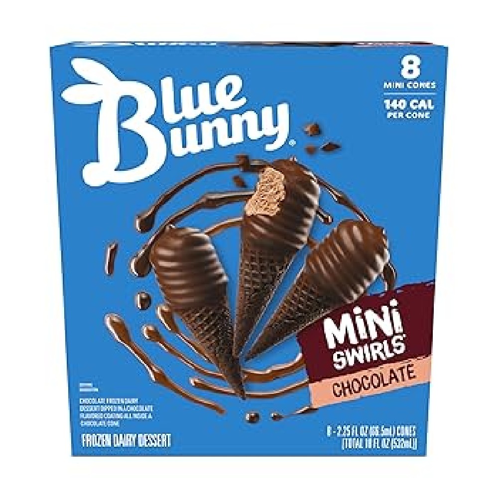 Blue Bunny Mini Swirls Chocolate 8 ct