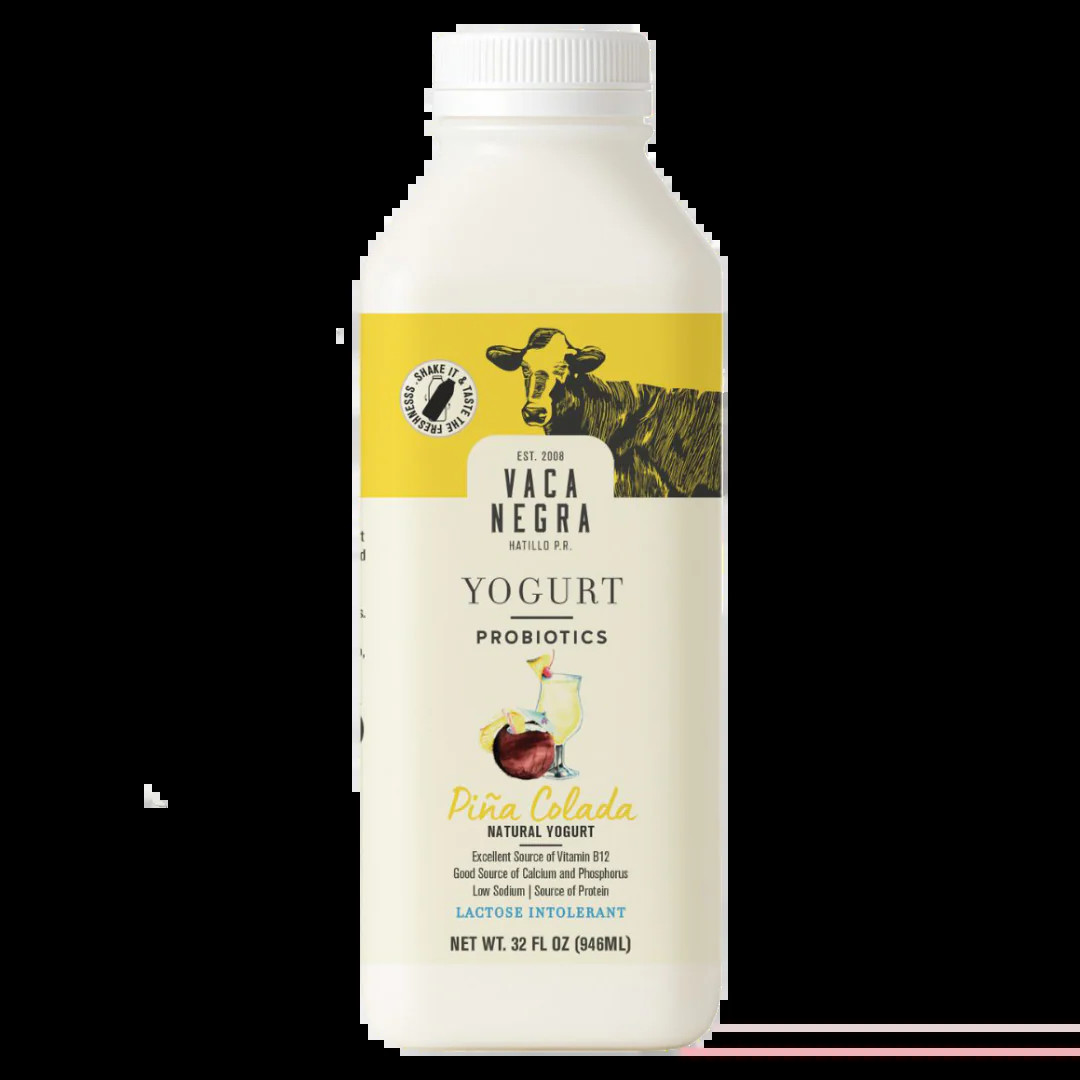 Vaca Negra Probiotics Yogurt Piña Colada 32 oz | La Comprita