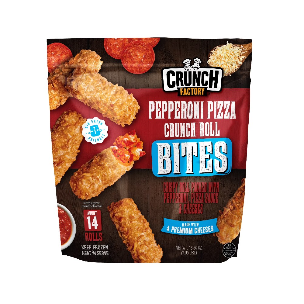 Crunch Factory Pepperoni Pizza Crunch Roll Bites, 16.8 oz