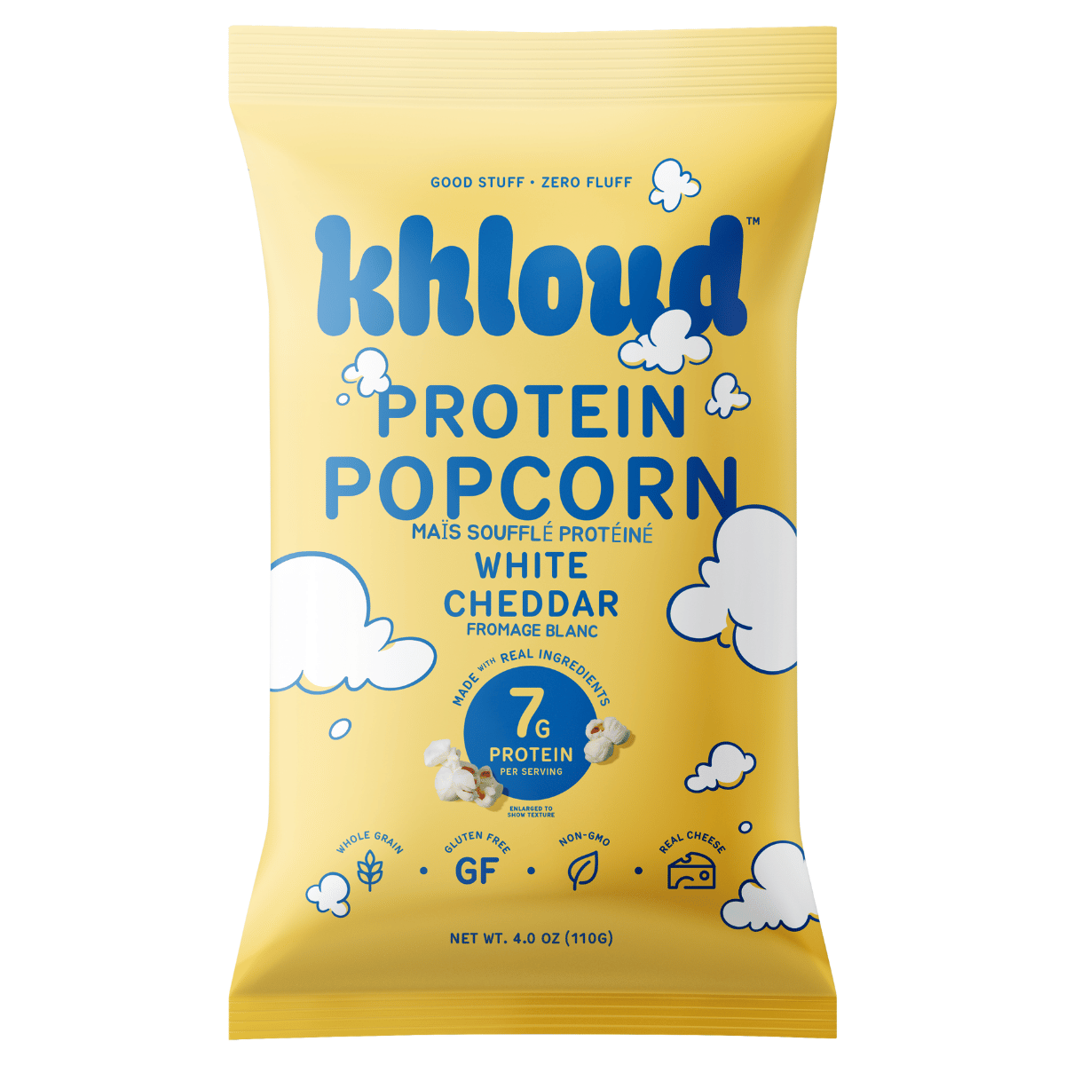 Khloud Protein Popcorn White Cheddar 4 oz