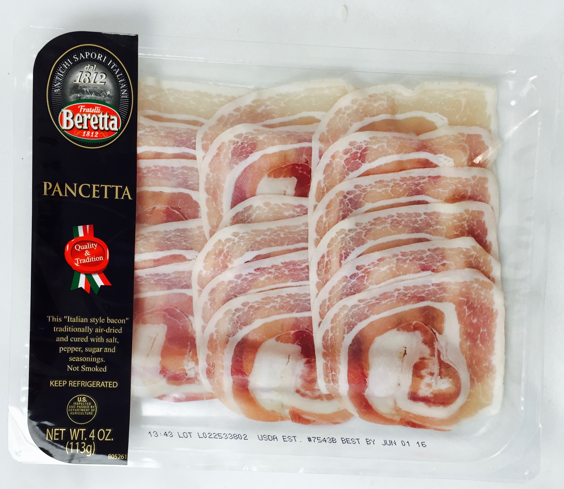 Beretta Pancetta, 4 Oz | La Comprita