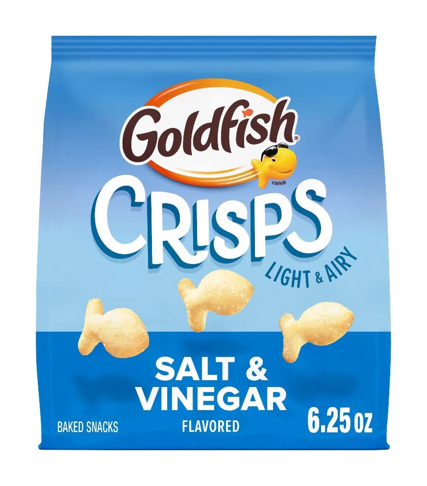 Goldfish Crispy Baked Salt & Vinegar Flavored Crackers 6.25 oz Bag