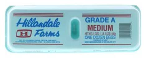Hillandale Medium White Eggs 12 ct