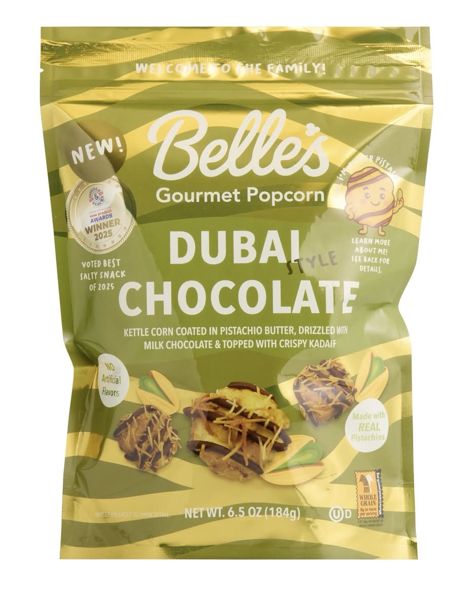 Belle’s Dubai Style Chocolate Popcorn 6.5 oz