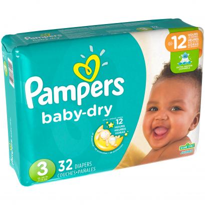 Pampers Baby-Dry Diapers Size 3 32 Count | La Comprita