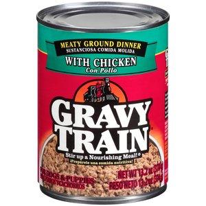 Gravy Train Meaty Ground Dinner with Chicken Chunks Dog Food 22 oz La Comprita